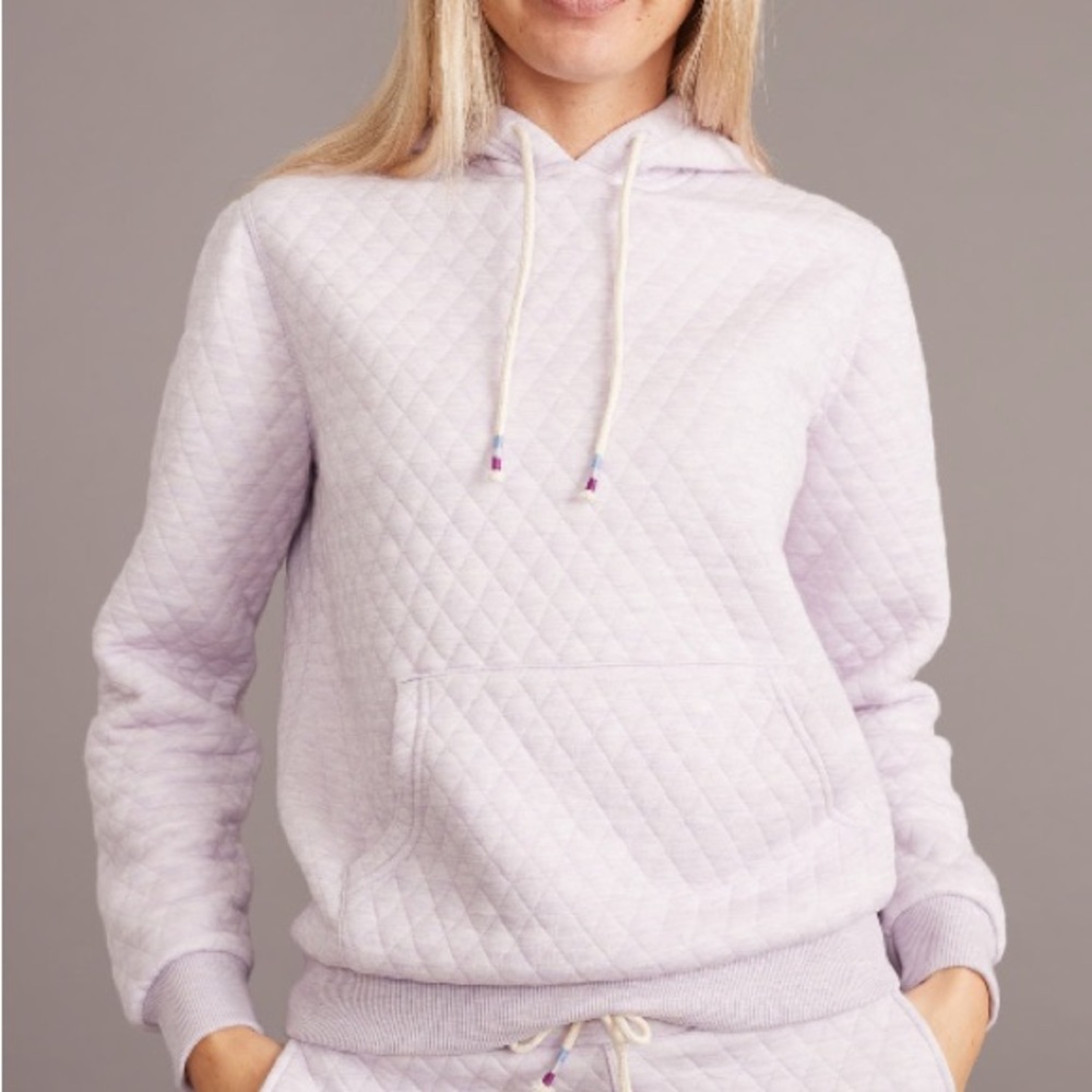 Marine Layer Corbet Quilted Hoodie Lavender/Lilac